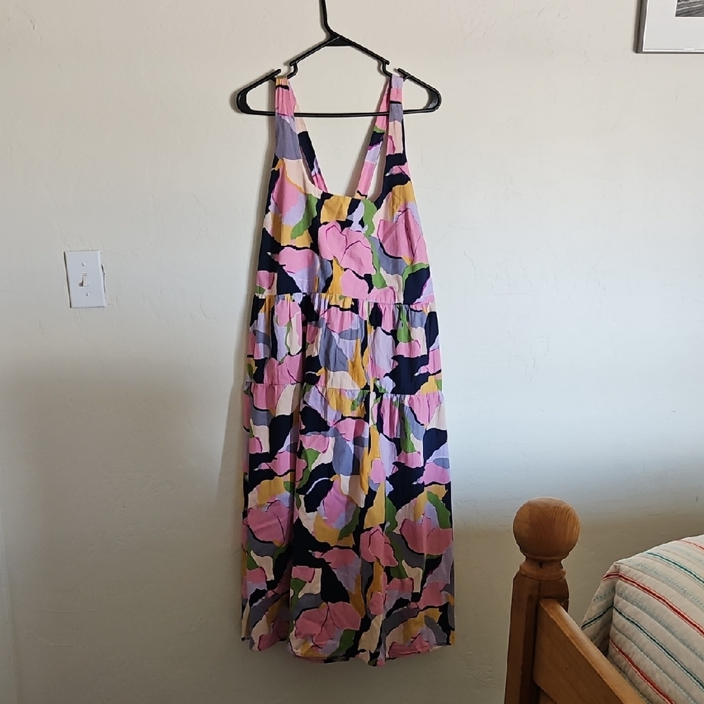 AVA VIV Multicolor Floral Midi Dress 2x